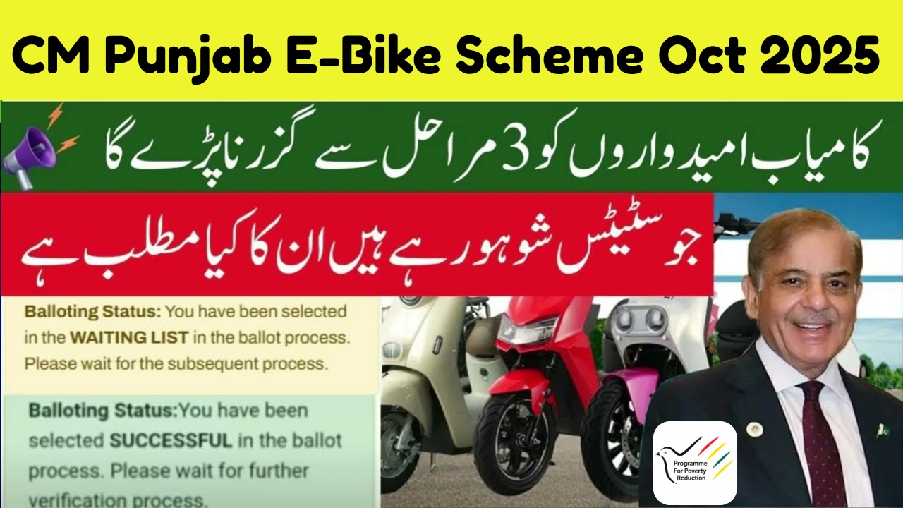 CM Punjab E-Bike Scheme 2025 - Apply Online Now for 20,000 Electric Bikes Distribution